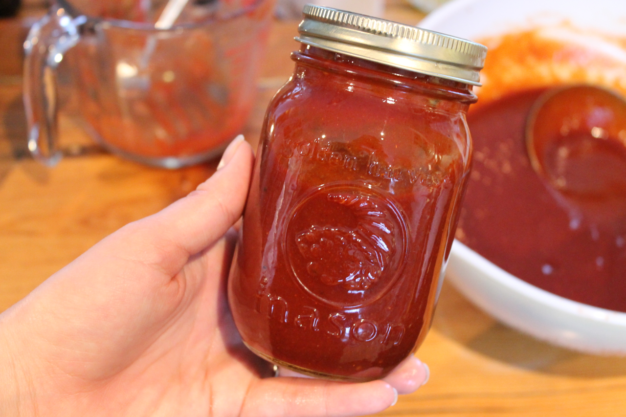 Homemade Smokey BBQ Sauce in Mason Jar